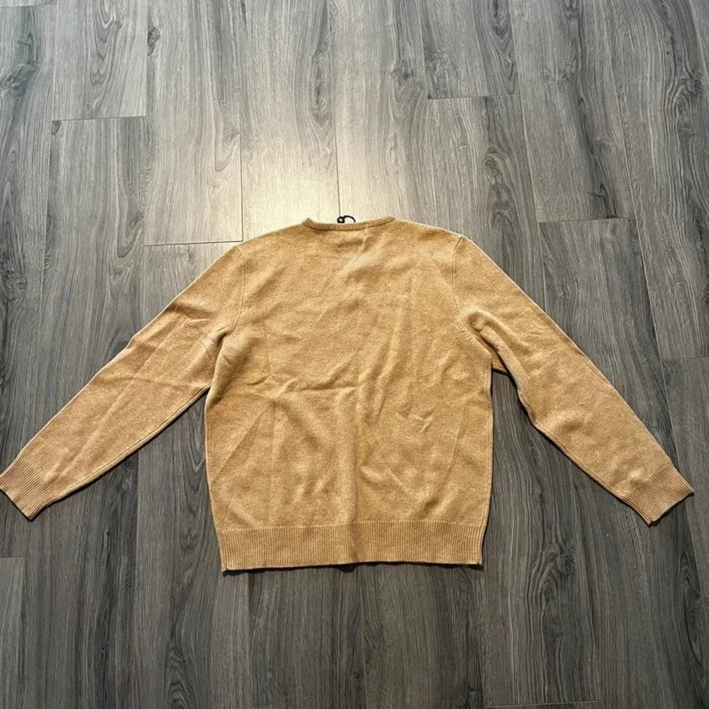 NWT Polo by Ralph Lauren The Lambswool Sweater Tan V-Neck